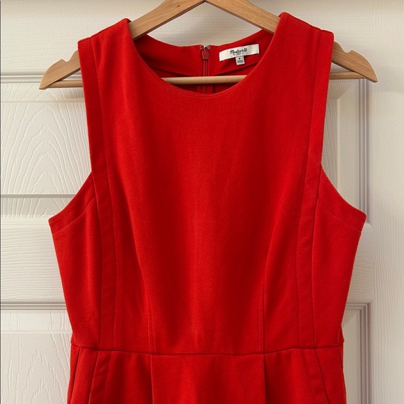 Madewell Abroad Fit & Flare Red Sleeveless Dress Size 6 - Picture 2 of 8